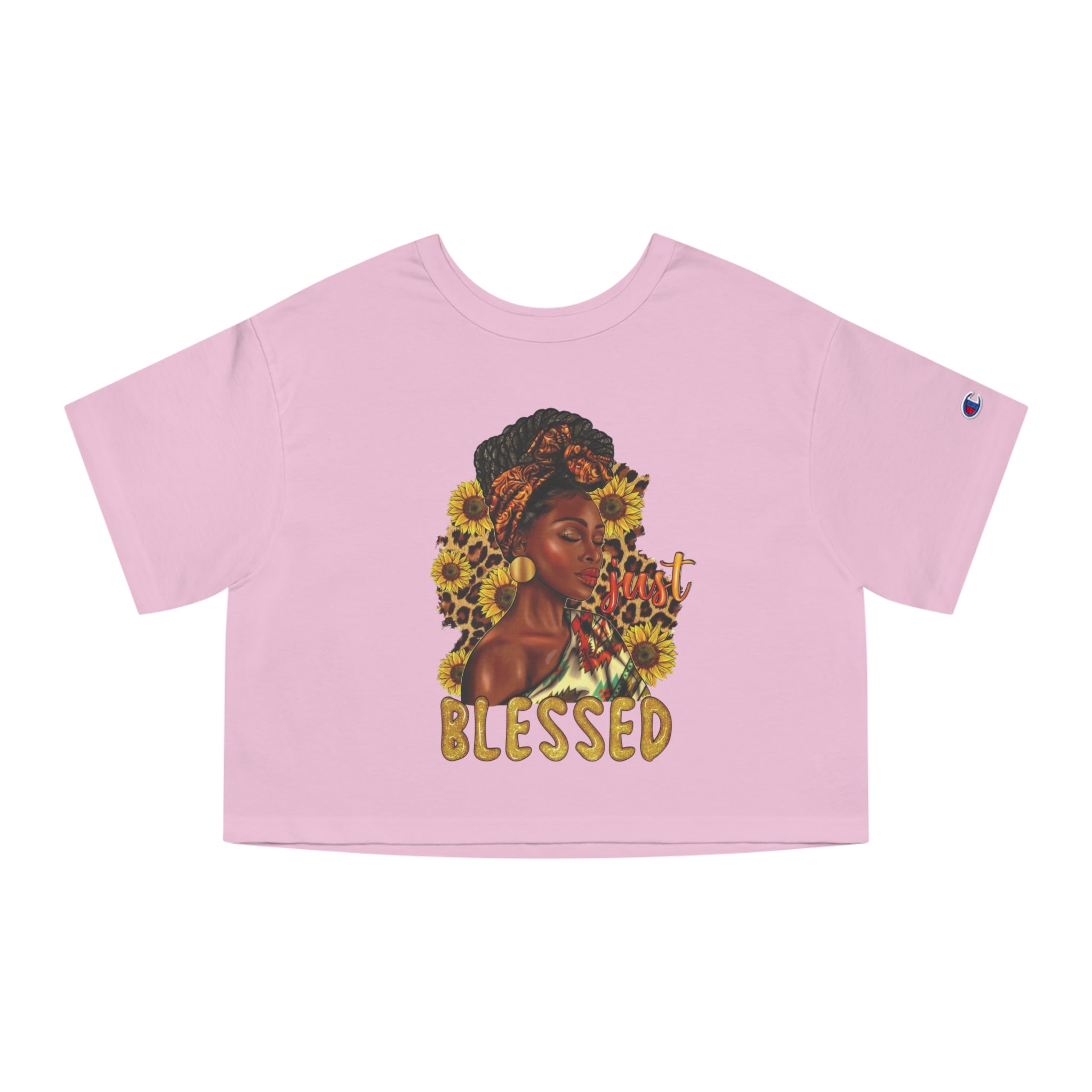 Cropped T-Shirt, just blessed, Women's Shirt, Heritage Design, Comfort Fit Tee, Trendy Top, Positive Vibes Clothing