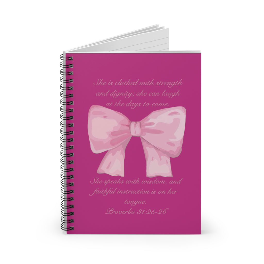 Spiral Proverbs 31:25-26 Notebook