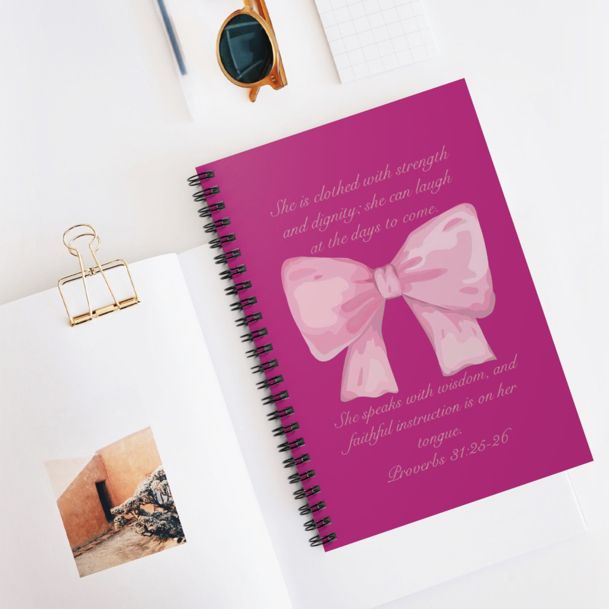 Spiral Proverbs 31:25-26 Notebook