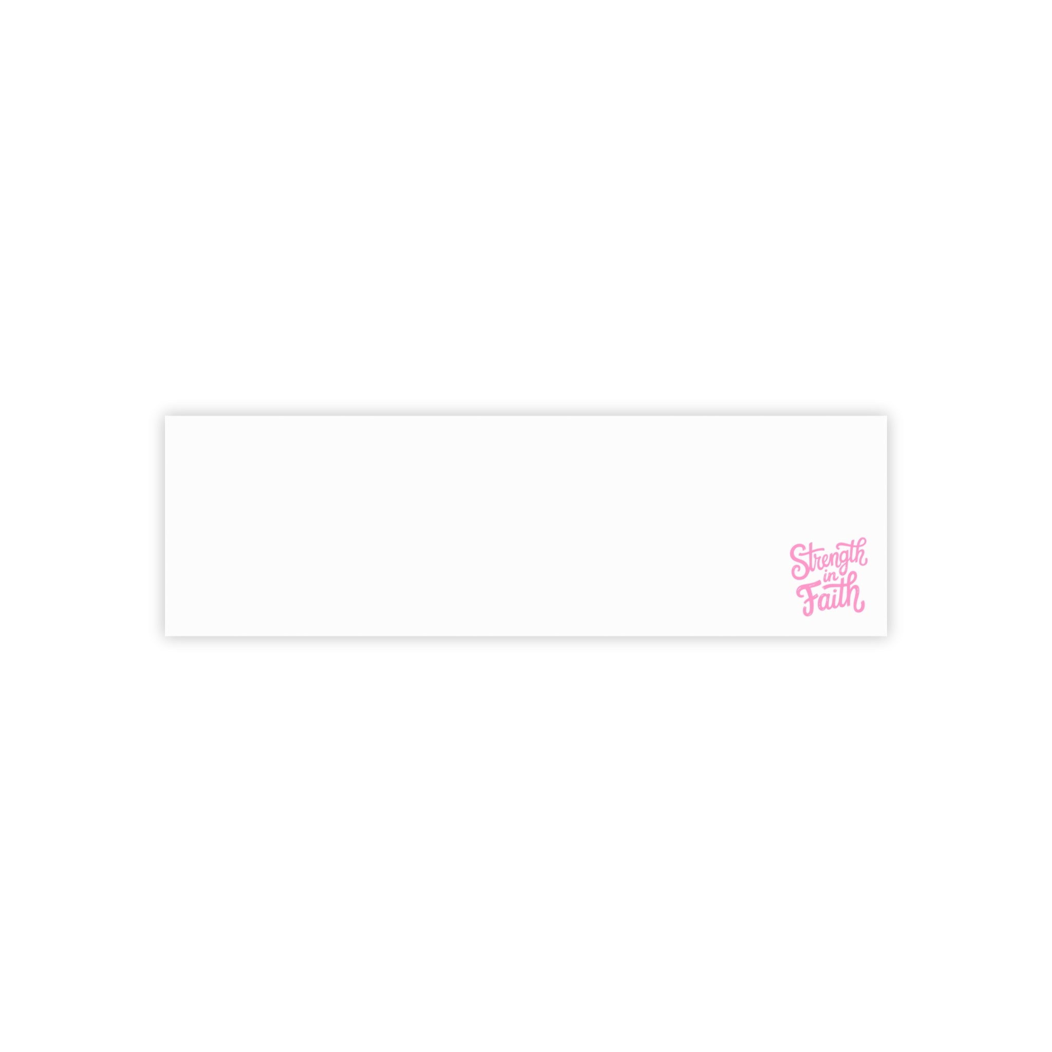 Post-it Note Pad — "Strength in Faith" Inspirational Sticky Notes (Pink Corner Design)
