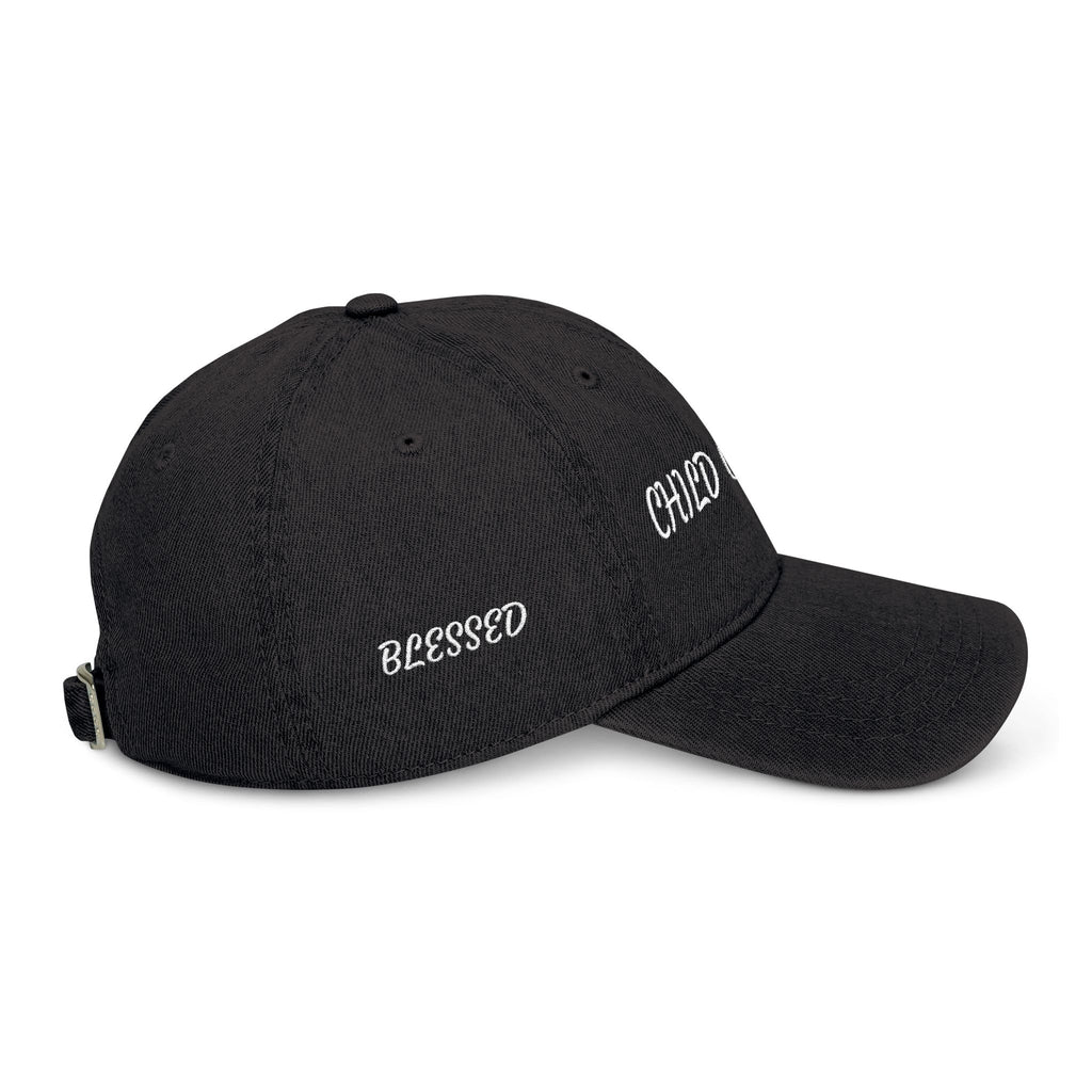 Child of God & Blessed Denim Hat — Embroidered Faith Baseball Cap