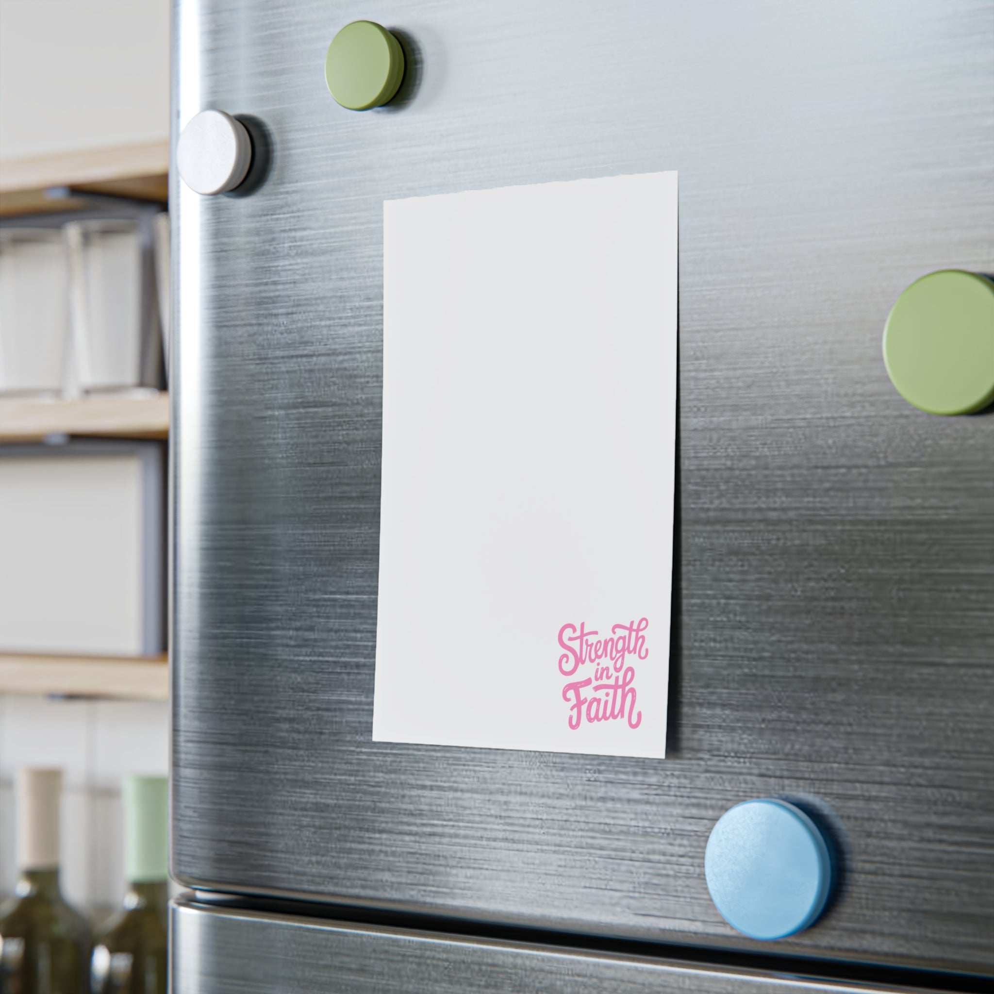 Post-it Note Pad — "Strength in Faith" Inspirational Sticky Notes (Pink Corner Design)