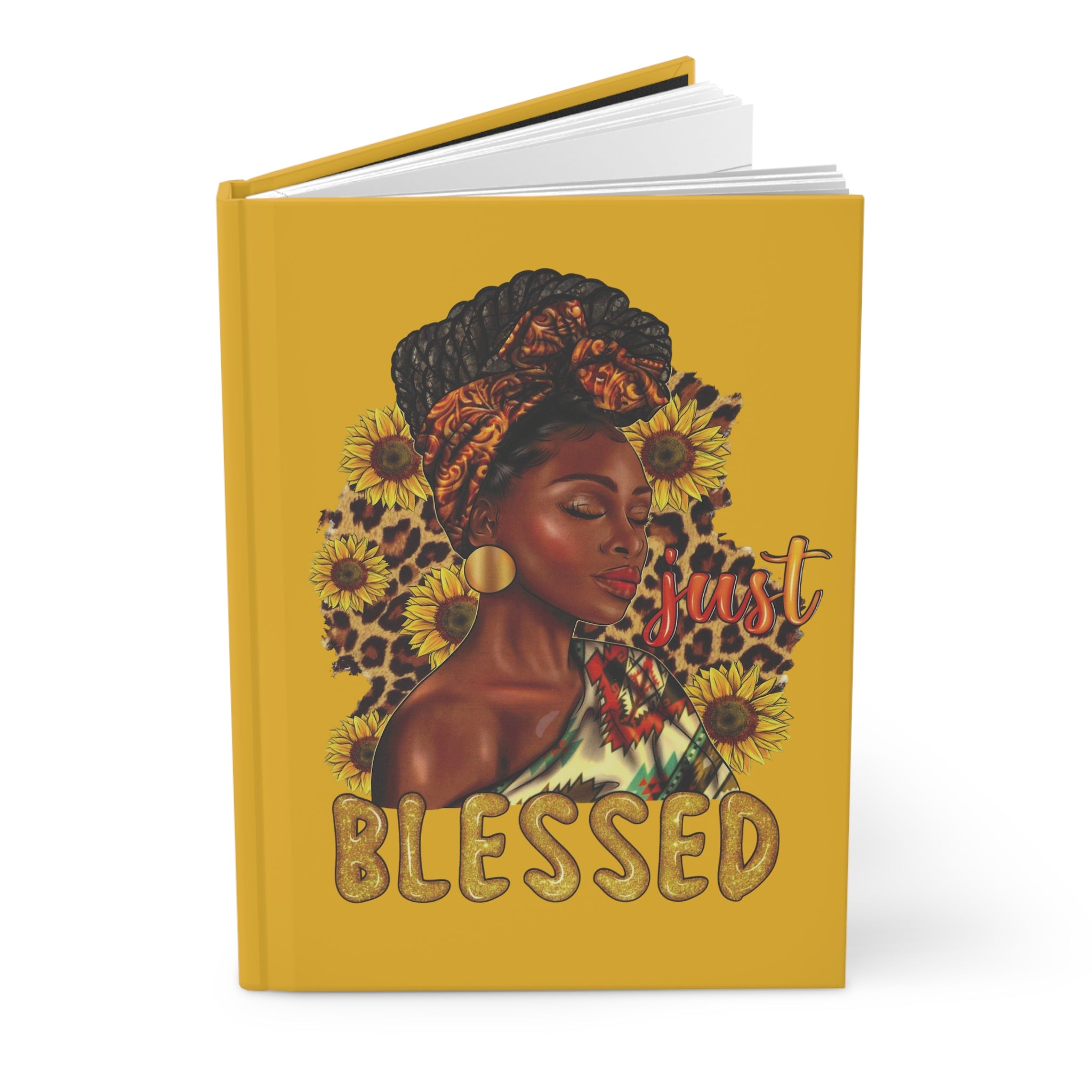 Just Blessed Hardcover Journal - Inspirational Notebook for Black Women, Gift for Everyday Reflection, Sunflower Design, Motivational [...]