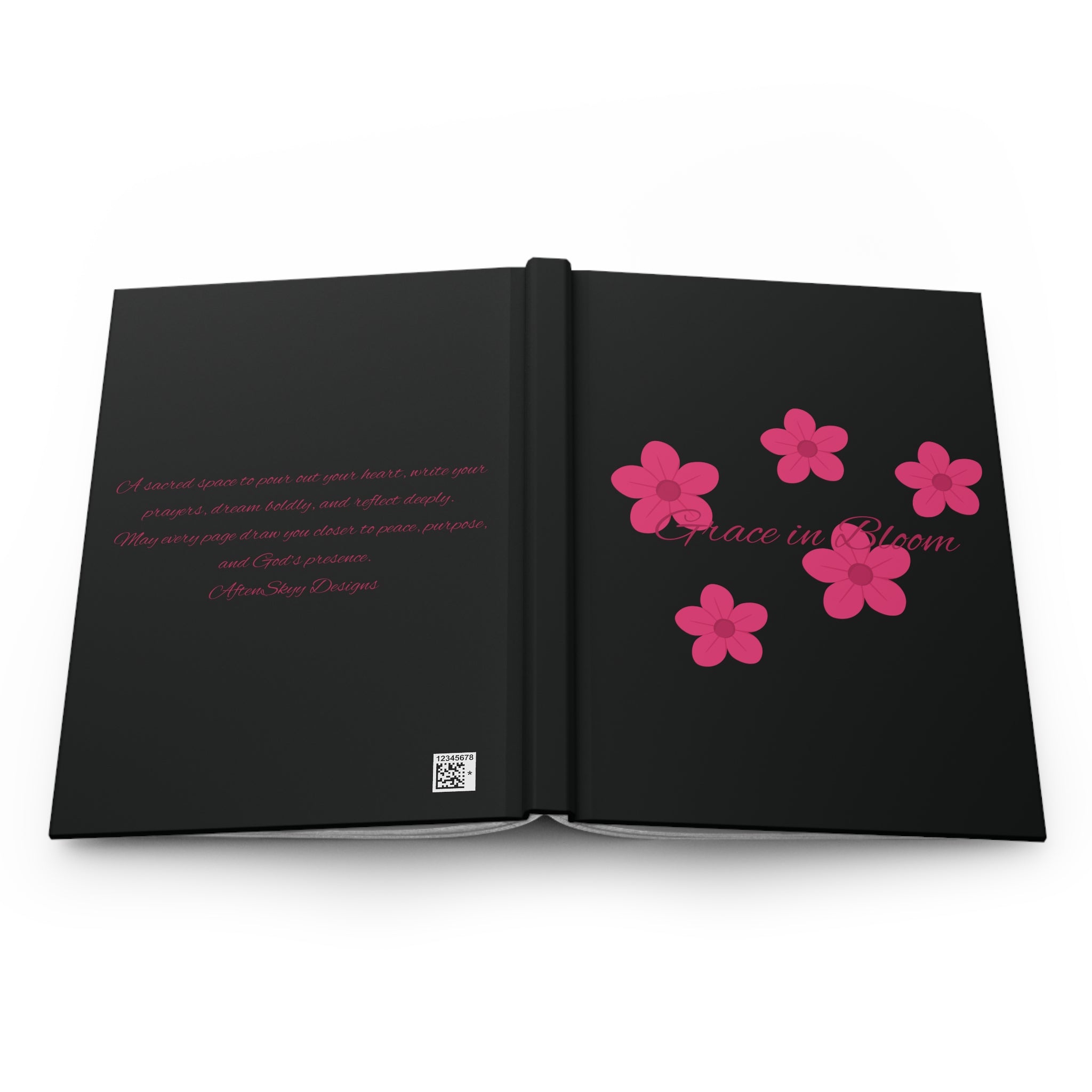 Grace in Bloom Hardcover Journal — Matte Floral Notebook for Daily Reflection