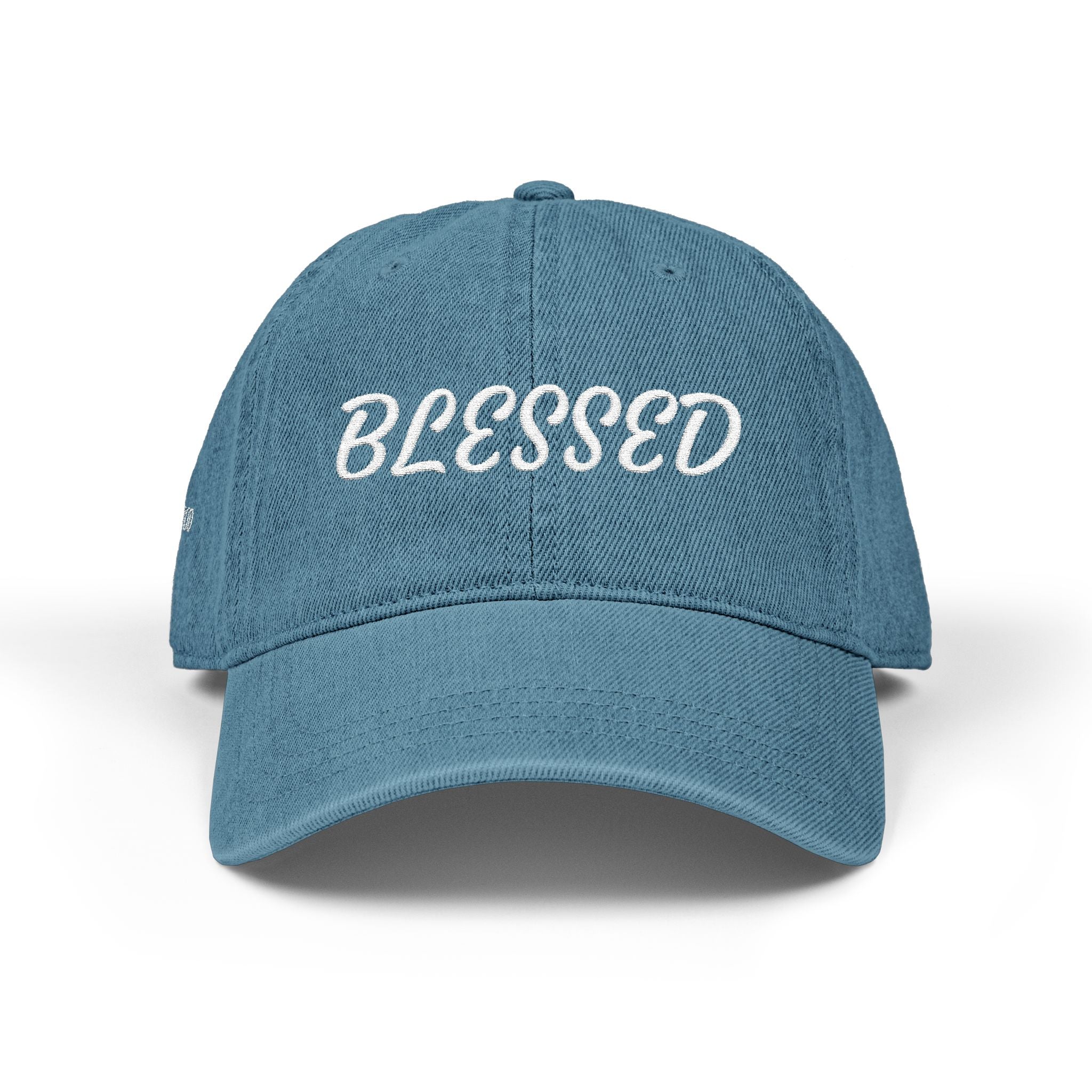 Blessed & Child of God Denim Hat — Embroidered Faith Baseball Cap