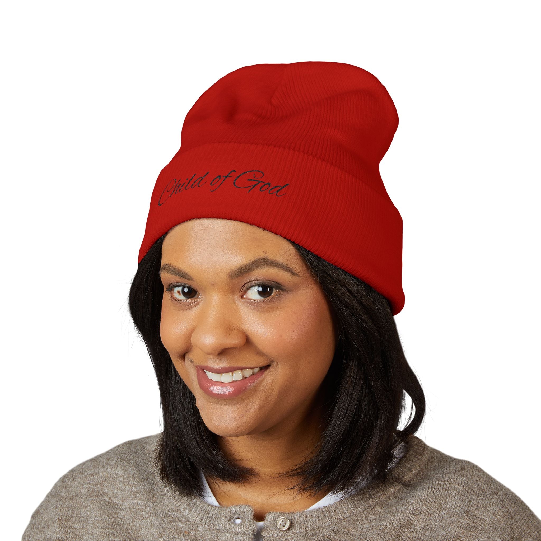 Child of God Embroidered Cuffed Beanie