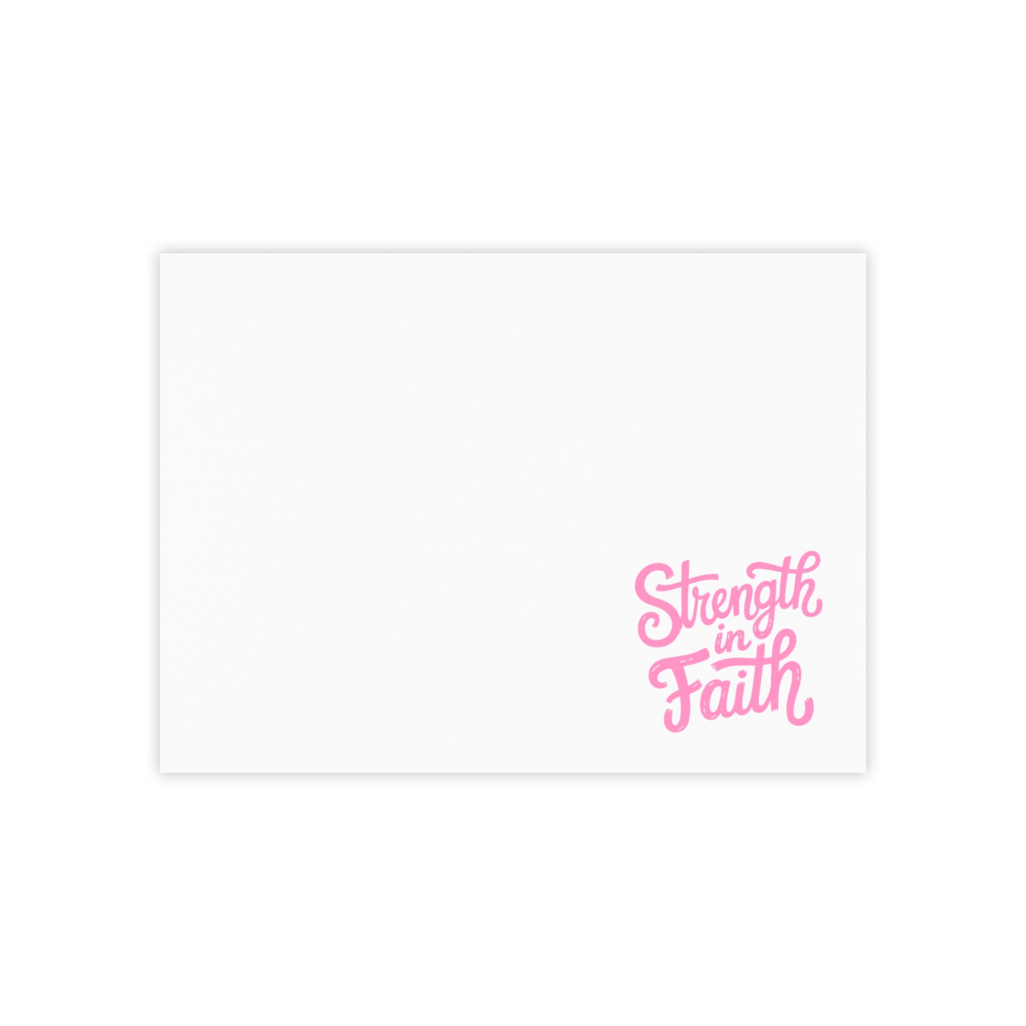 Post-it Note Pad — "Strength in Faith" Inspirational Sticky Notes (Pink Corner Design)