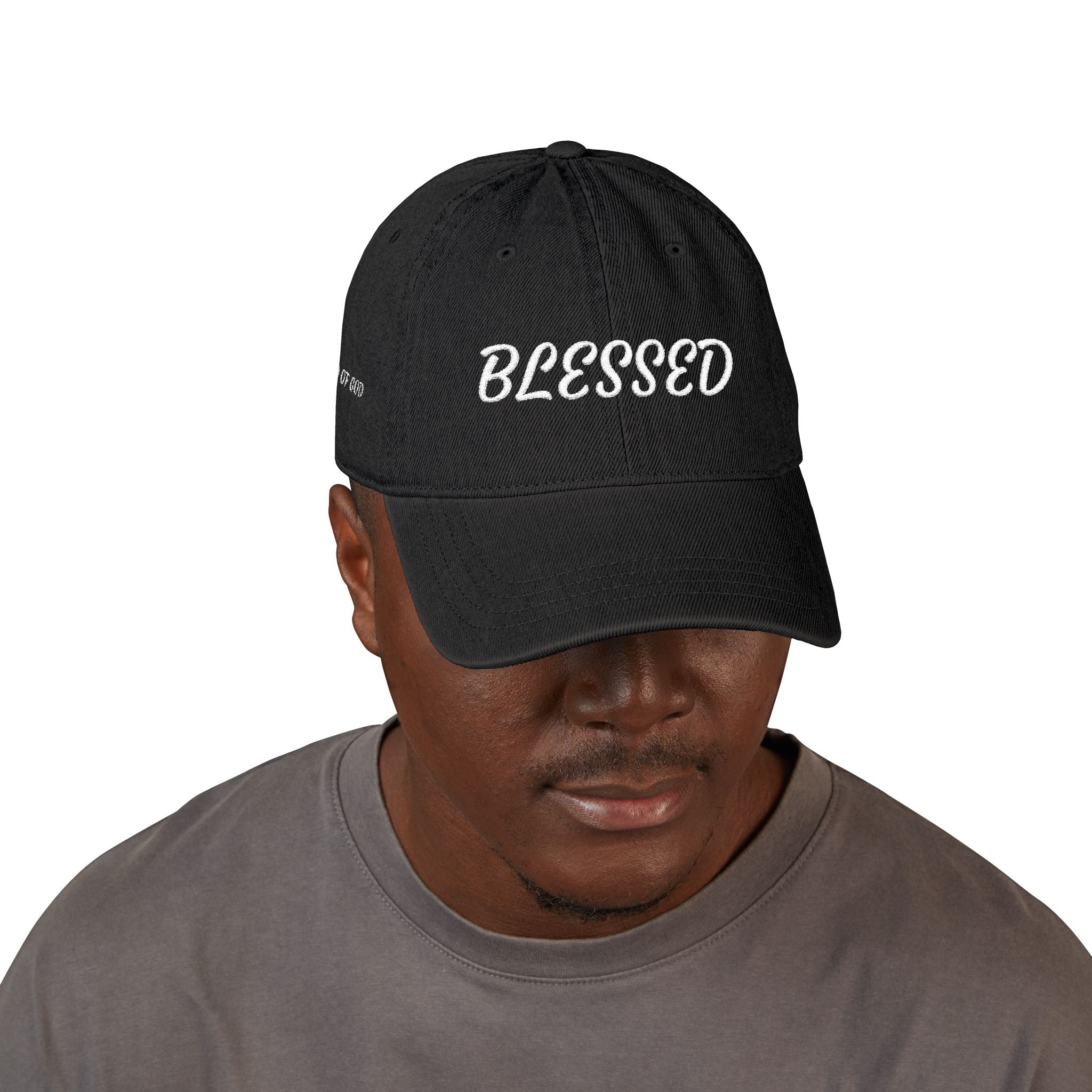 Blessed & Child of God Denim Hat — Embroidered Faith Baseball Cap