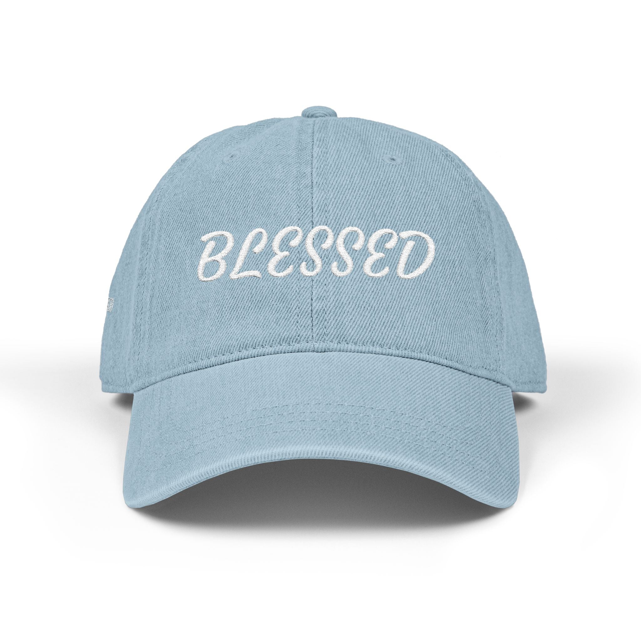 Blessed & Child of God Denim Hat — Embroidered Faith Baseball Cap