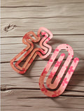Pink Floral Jumbo Paper Clip