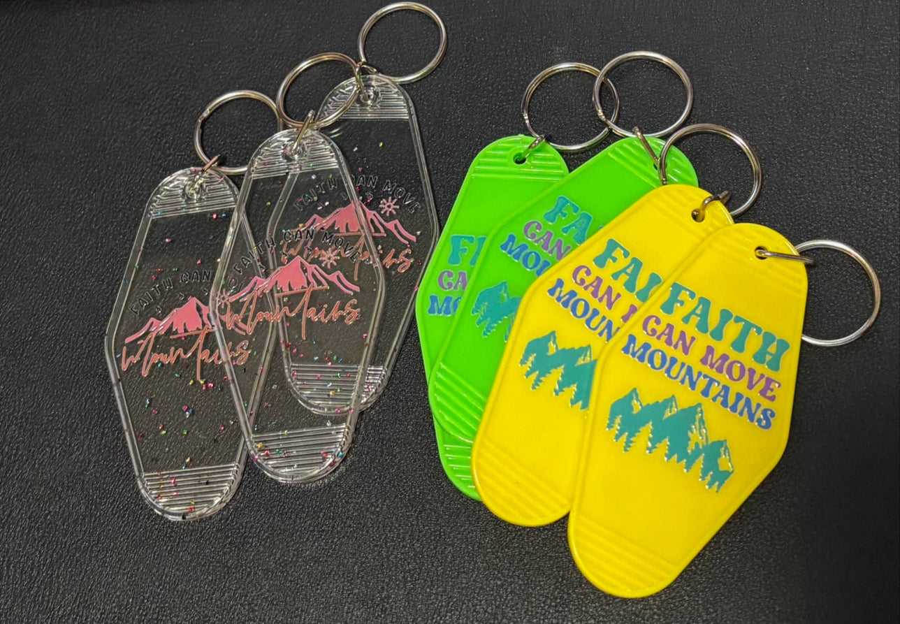 Faith can move Mountains Keychain