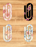 Floral Jumbo Paper Clip Set
